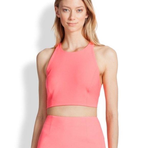 ELIZABETH AND JAMES Upton Sleeveless Crop Pink Top - Picture 1 of 11